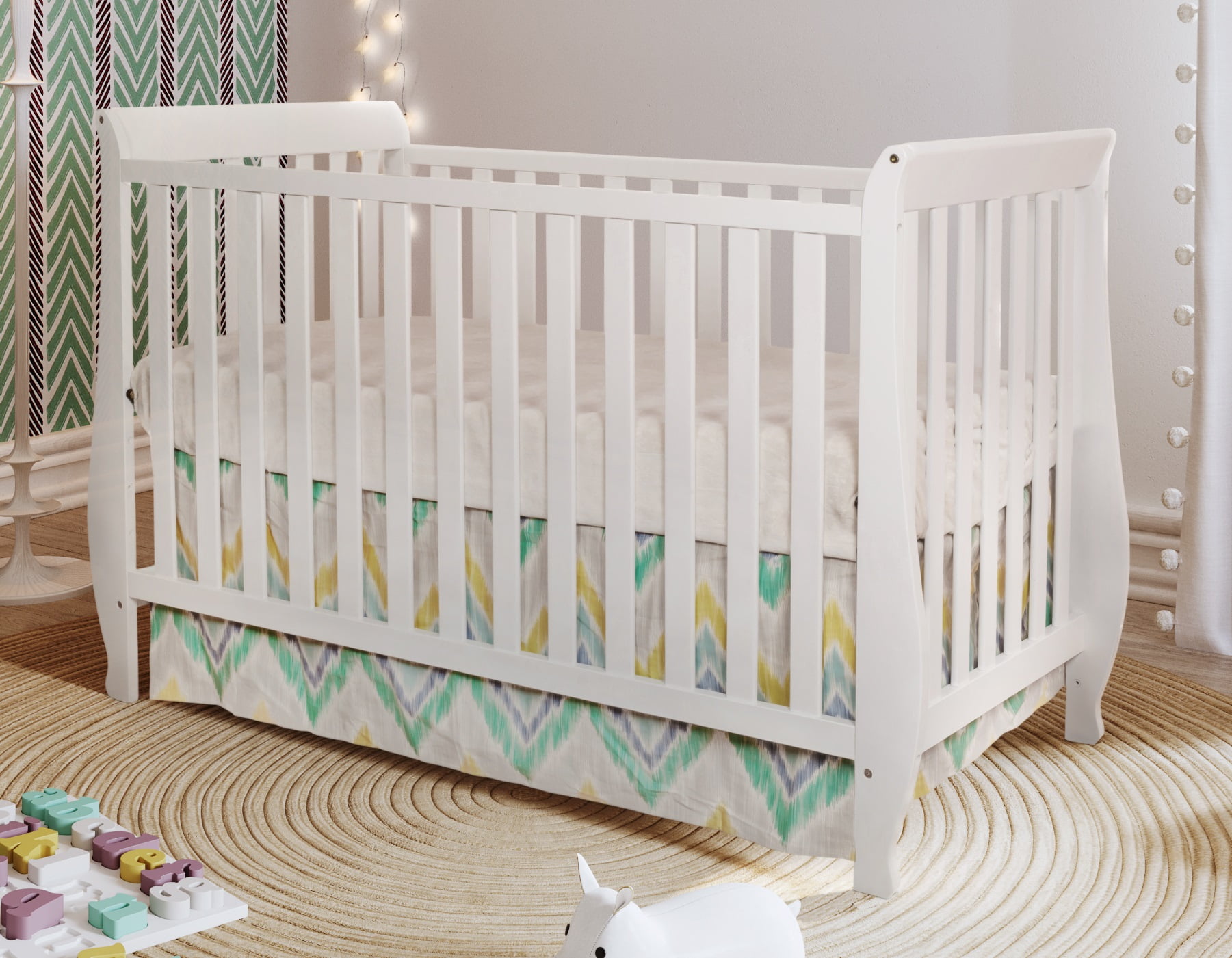 AFG Baby Naomi 4-in-1 Convertible Crib with Toddler Rail Cherry - image 5 of 5