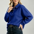 thumbnail image 5 of NominalSnug Women's Collared Sweatshirt Button Down Lightfleece Lined Loose Fit Long Sleeve Casual Pullover, 5 of 7