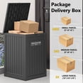 thumbnail image 2 of Nihsuao 48-Gallon Outdoor Package Delivery Box - Large Resin Storage Container with Lockable Lid, Waterproof Deck Box for Porches, Patios, Curbside, Black, 2 of 8