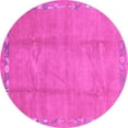 thumbnail image 1 of Ahgly Company Indoor Round Abstract Pink Modern Area Rugs, 7' Round, 1 of 4