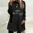 thumbnail image 1 of DPTALR Blouse de Noël pour Femmes Col Rond et Hiver Ample Imprimé Poche Chaude Manches Longues, 1 of 4