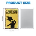 thumbnail image 2 of Unique Bargains 12" x 8" Metal Warning Sign, Caution Waste at Your Own Risk, Vintage Laminated Safety Sign, 2 of 5