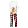 thumbnail image 1 of TSEXIEFOOFU Christmas Matching Pajamas, Long Sleeve Deer Family Print Tops + Plaid Pants Set, 1 of 2