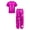 Hot Pink, variant on Miutii Modern Jazz Hip Hop Dance Outfit for Kids Boys Girls Shiny Metallic Short Sleeve T-Shirts with Pants Set Black 2-3