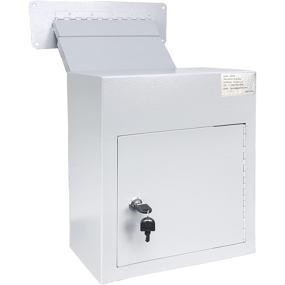 POCHAR Mail Box Slot Secure Mail Vault for Mail, Rent, Checks, and