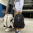 thumbnail image 2 of Fashion Simple Large Capacity Solid Color Backpack,Grey, 2 of 2