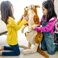 thumbnail image 2 of Melissa & Doug Giant Kangaroo and Baby Joey in Pouch - Lifelike Stuffed Animal (nearly 3 feet tall), 2 of 9