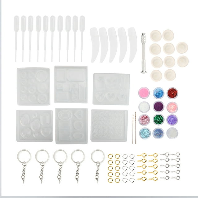 Resin Casting Mold,6pcs Silicone Gel Resin Jewelry Resin Casting Mold DIY Resin Casting Mold Precision Engineered