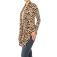 thumbnail image 2 of Women's Printed Open Front Cardigan with Asymmetric Hem Sizes S to 3XL, 2 of 5