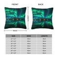 thumbnail image 2 of Fuzoiu Northern Lights Print Square Pillow Cover,Hidden Zipper Design,Luxury Square Pillow Case, Throw Pillow,Couch Cushion-18"x18", 2 of 7