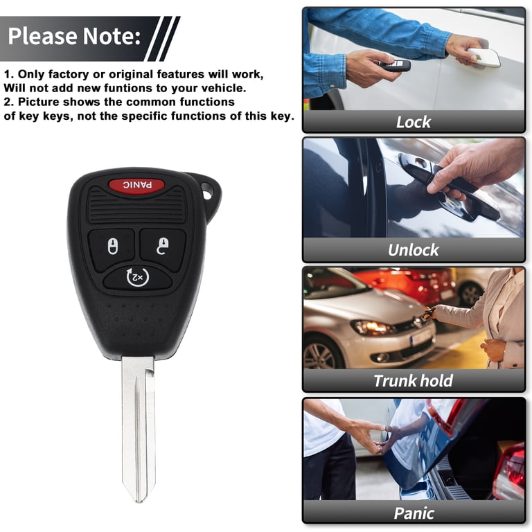 1 Set Key Programmer Keyless Entry Remote Key Fob for Jeep