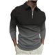 thumbnail image 1 of Hombres Sudaderas de Suéter Solapa Rayas Cremallera de Manga Corta Superior, Deportes Casual para el Uso Al Aire Libre, 1 of 5