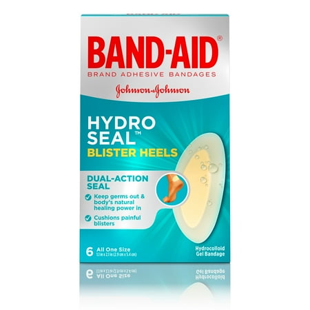 Band-Aid Brand Hydro Seal Adhesive Bandages for Heel Blisters, 6