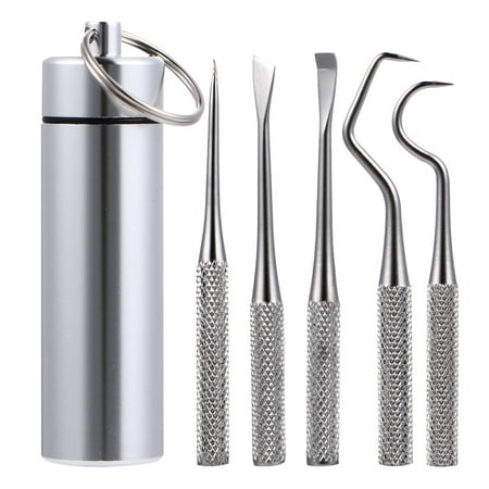 

1 Set Portable Toothpick Set Triangle Toothpick Stainless Steel Toothpick Holder