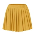 thumbnail image 1 of Vedolay Skorts Skirt For Women Womens Elegant Floral Lace Elastic High Waist Pleated Maxi Long Beach Skirts,Yellow XL, 1 of 4