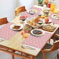 thumbnail image 2 of Pink Cow Heart Pattern Summer Placemats Table Placemats Set Of 4-Linen Kitchen Washable Placemats Table Mats 11.8"x17.7" Non-Slip Heat Resistant, 2 of 6