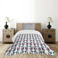 thumbnail image 4 of Ambesonne Teal Quilted Bedspread Set 2 Pcs, Ottoman Style Floral Art, Twin Size, Red Teal, 4 of 5