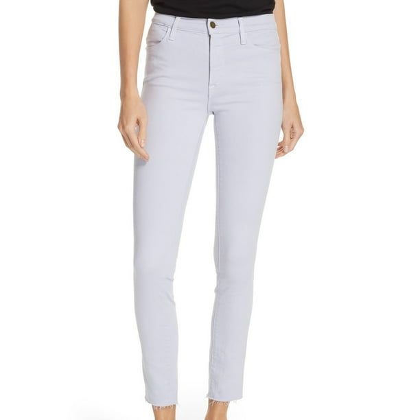 Frame Jeans Womens Jeans Lilac Stretch Raw Hem Skinny Ankle 33