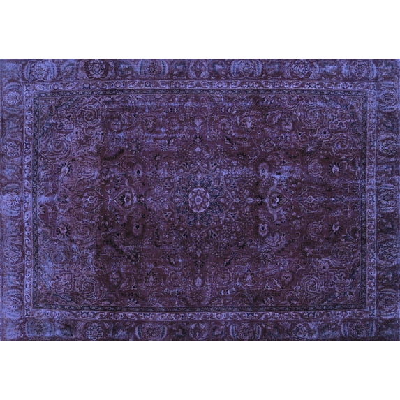 Ahgly Company Machine Washable Indoor Rectangle Abstract Blue Modern Area Rugs, 5' x 8'