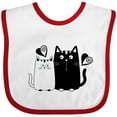 thumbnail image 3 of Inktastic Valentines Day Cat Couple Girls Baby Bib, 3 of 4