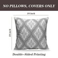 thumbnail image 2 of LALILO Throw Pillow Covers Classic Damask Damask Simple Royal Grid Swirl Cushion Cover 18" x 18", 2 Pack, 2 of 6