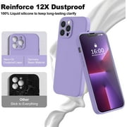 Compatible with iPhone 13 Pro Case, Premium Silicone Upgraded [Camera Protection] [Soft Anti-Scratch Microfiber Lining] Phone Case for iPhone 13 Pro 6.1''- Light Purple