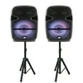 thumbnail image 5 of Naxa Electronics NDS-1218D Dual Bluetooth True Wireless Sync Party Speakers with Disco Light Combo, 12-inch, Black, 5 of 5