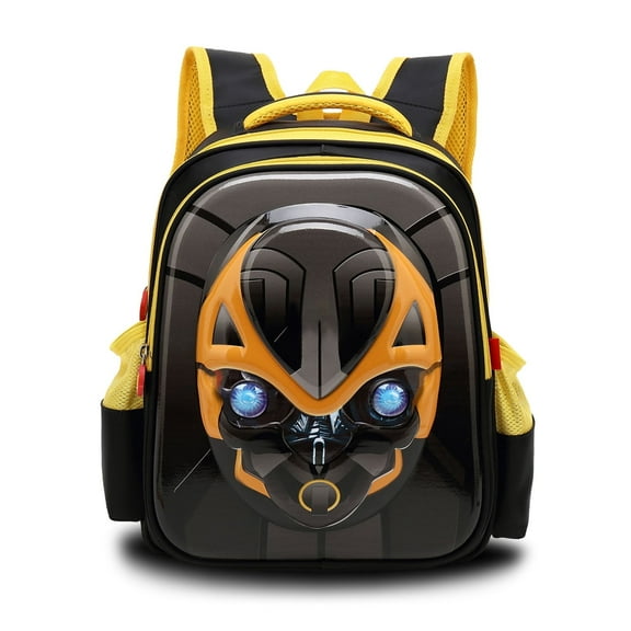 Toddler Yellow Backpack 3D Anime Lightweight, Waterproof School Bag for Kids School Travel and Outdoor