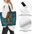 thumbnail image 3 of Balery Owl In Blue Bolsa Tote Estilo Estético con Cremalleras, Bolsa de Hombro, Bolsa de Compras Grande y Plegable, 3 of 8