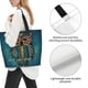 thumbnail image 3 of Fotbe Owl In Blue Bolsa Tote Estética de Lona con Estampado para Mujer - Bolsa Reutilizable de Hombro Casual para Vacaciones, Compras, Trabajo y Gimnasio, 3 of 8