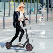 Electric Scooters for Adults, 36V 7.5Ah Battery, Collapsible E-Scooter Max 21 MPH, 350W Motor, Built-in Side Lights