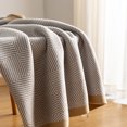 thumbnail image 1 of Striped Knitted Throw Blanket,Super Soft Warm Blanket for Couch, Lightweight Decorative Nap Throw for Bed Sofa,130*220cm, 1 of 5