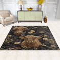 thumbnail image 2 of Yayeee Area Rugs for Living Room 6.7'x4.8' Non Slip Washable Bedroom Floor Carpet, Cows and Flowers, 2 of 5