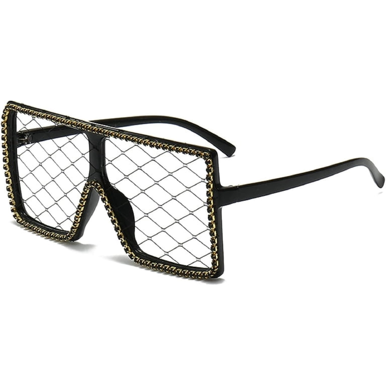 Oversized Rhinestone bling Sunglasses for Women Fashion Lace  display picture 2