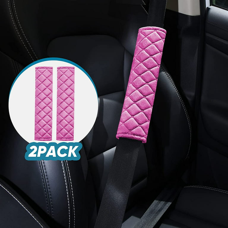 Cheap Sagit 2Pack Soft Faux Sheepskin Car Seat Belt Pads Cover