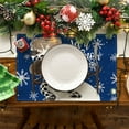 thumbnail image 5 of Snowman “Let It Snow” Placemats, 12x18 Inch Christmas Holiday Table Mats, Polyester Dining Table Protection for Kitchen, Parties & Winter Home Décor, 5 of 5