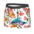 thumbnail image 2 of Disketp Flowers Birds And Butterflies Men'S Boxer Briefs,Soft And Breathable Cotton Underwear With Comfortflex Waistband, 2 of 9