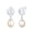 Silver, variant on Elli by Julie & Grace Moonstone and Freshwater Pearl Earrings 925 Silver for Women