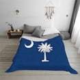 thumbnail image 6 of Throw Blanket South Carolina Flag Pattern Soft Cozy Fleece Flannel Blanket Home Decor for Couch Sofa Bed 40"x30", 6 of 7