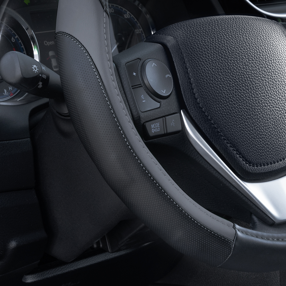 Motor Trend SportDrive Faux Leather Steering Wheel Cover, Black photo 3