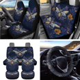 thumbnail image 4 of KUIFORTI Bee Flower Car Seat Covers Elastic Fabrics 15 Pack Car Accessories Full Set for Women Men with Auto Seat Belt Cover Soft Washable Universal Fit Most Vehicles Cars SUV, 4 of 7