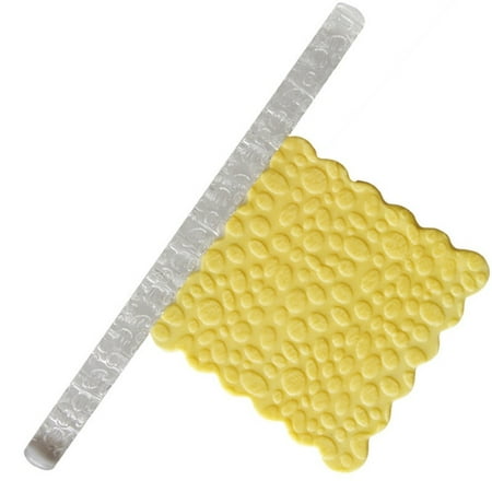 1PCS Acrylic Rolling Pin Cookie Baking Textured Embossing Fondant Cake