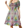 thumbnail image 4 of Vestido de manga corta con estampado tie dye, estilo coreano, para embarazadas, elegantes conjuntos de noche para mujer., 4 of 8