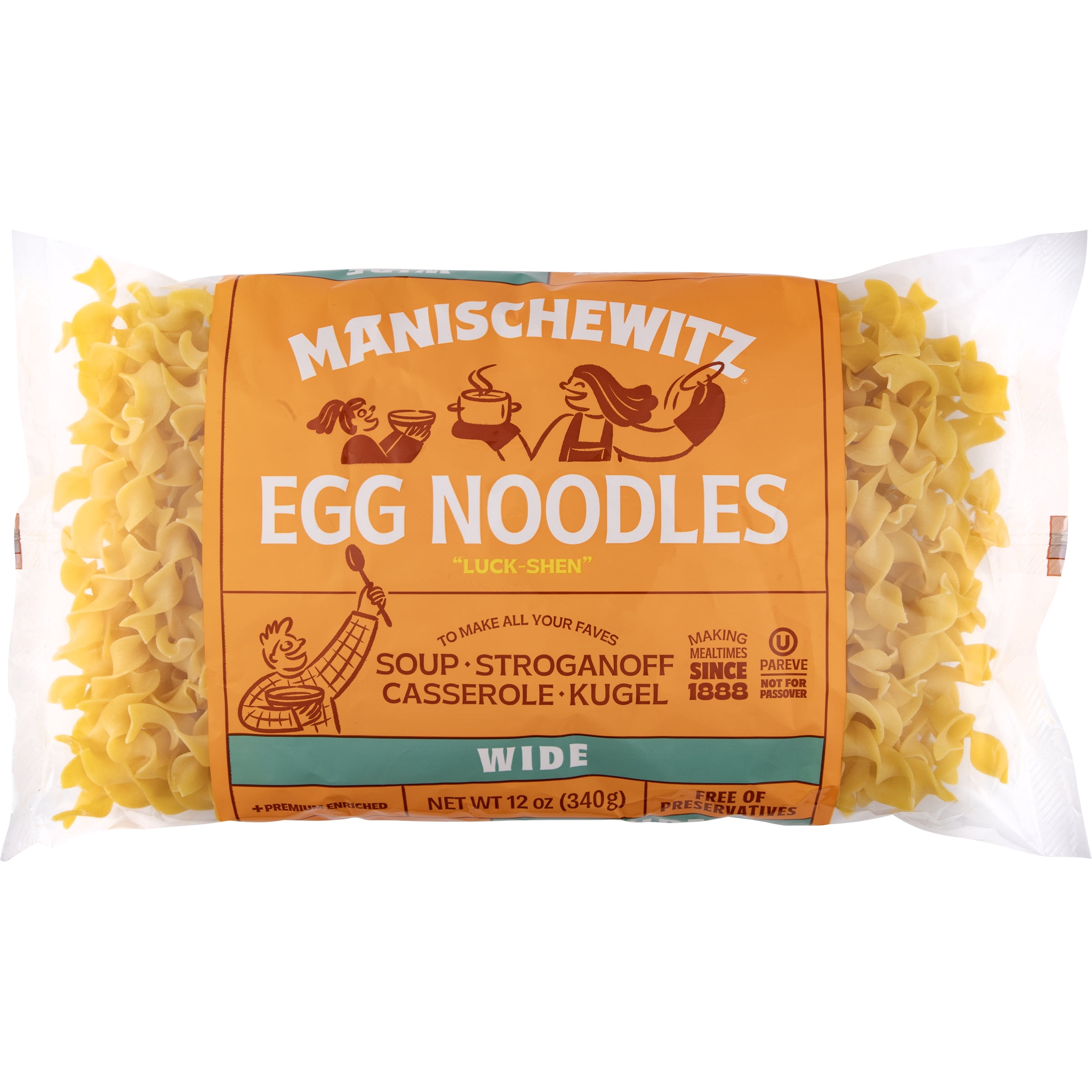 (2 pack) Manischewitz Wide Egg Noodles, 12 oz