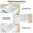 thumbnail image 5 of BarberPub Rolling Storage Trolley, Hair Styling Utility Cart Salon Storage with Wheels, Tool Holders, 5 of 9