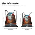 thumbnail image 4 of Drawstring Backpack - Serene Autumn Forest Path Splash Proof Small Drawstring Gym Bag for Women Men, Sports Cinch String Bag Backpack for Travel Swimming Beach, 4 of 8