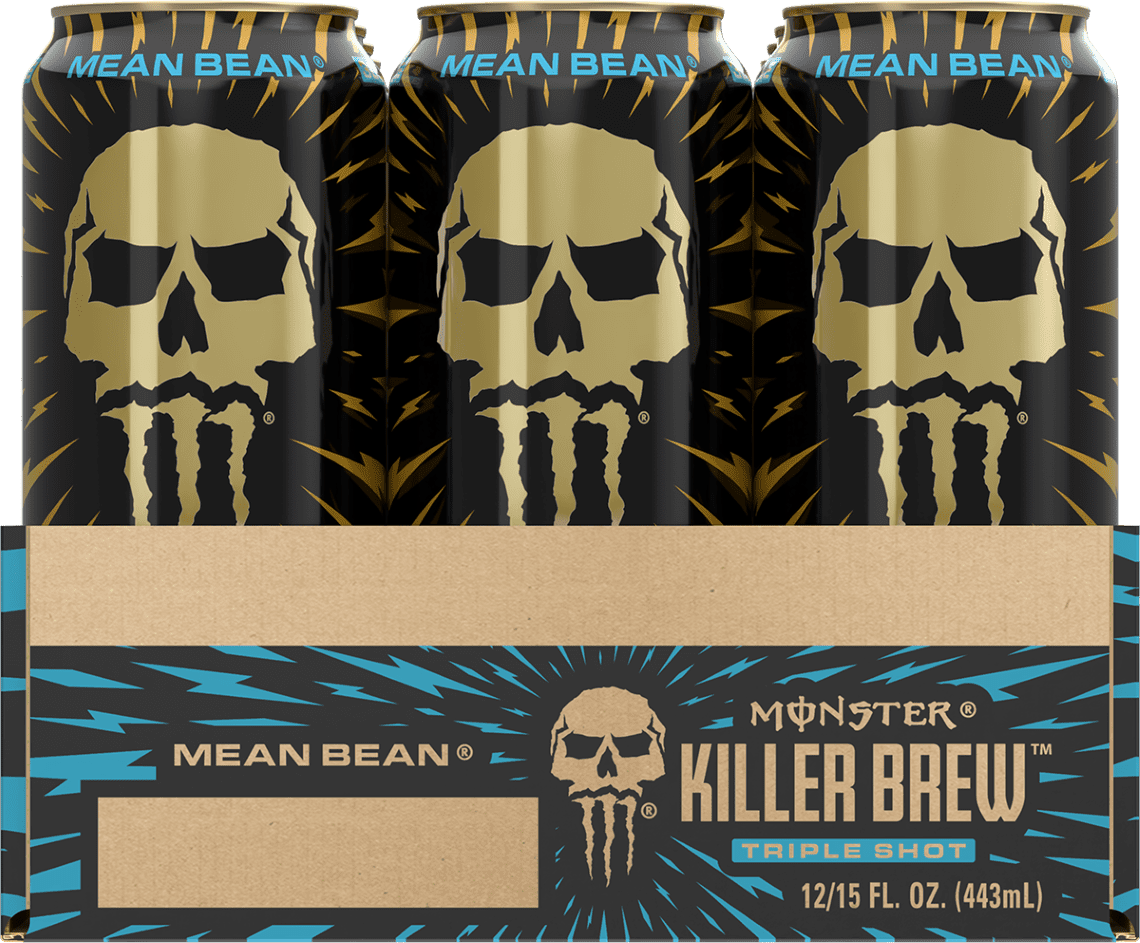 (12 Cans) Java Monster Killer Brew, Mean Bean, Coffee + Energy, 15 fl oz