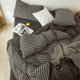thumbnail image 2 of Nvzi Juego de sábanas, juego de sábanas y fundas de almohada, juego de cama individual, ropa de cama de hotel, decoración del hogar (negro), 2 of 5