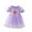 Purple, variant on Odeerbi Toddler Girls Easter Tulle Dress 1-4 Years Baby Children's Summer Princess Solid Color Pumpkin Short Sleeve Mesh Princess Cotton Dress Purple