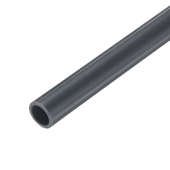 Rigid Round Pipe 7mm ID 9mm OD 9" Length Dark Grey High Impact for Water Pipe, Crafts, Cable Sleeves